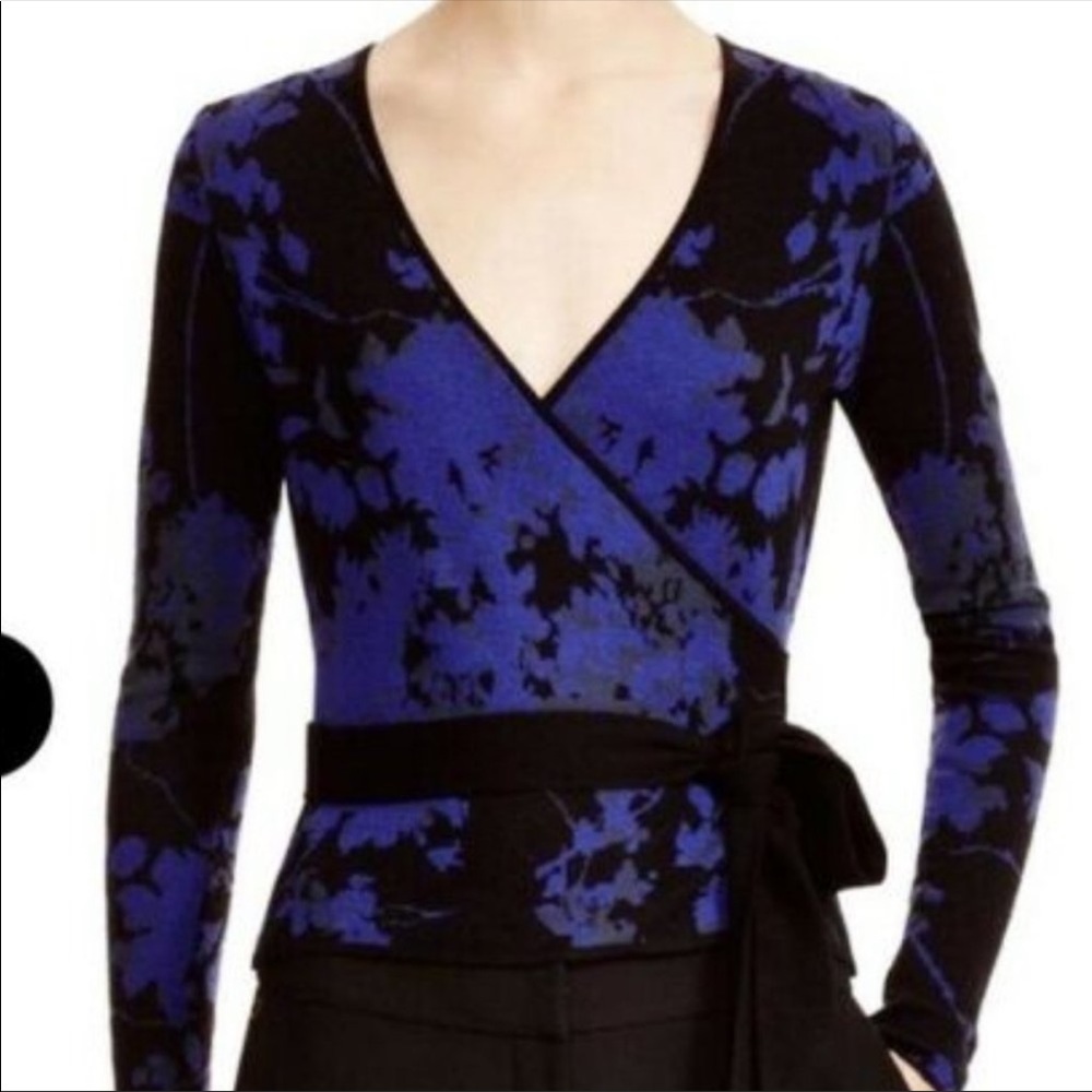Diane von furstenburg wrap wool sweater
